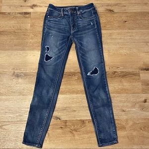 American Eagle Outfitters Hi-Rise Distressed Denim